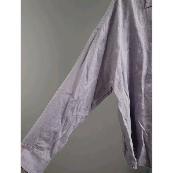 The Drop India 100% Linen Shirt Lilac Size XXL Business Office Career Spring NEW - Picture 4 of 10
